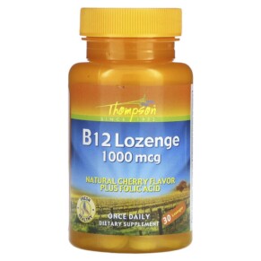 Thompson B12 Lozenge Natural Cherry 1.000 mcg 30 Lozenges 031315191428