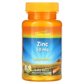 Thompson Zinc High Potency 50 mg 60 Tablets 031315191855