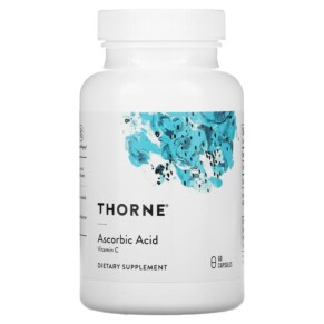 Thorne Ascorbic Acid Vitamin C 60 Capsules 693749012498