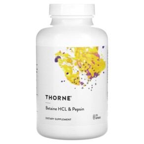 Thorne Betaine HCL & Pepsin 225 Capsules 693749415022