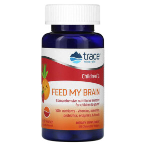 Trace Minerals ® Children's Feed My Brain Fruit Punch 60 Chewable Wafers 878941003554