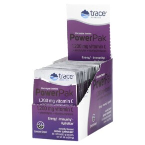 Trace Minerals ® Electrolyte Stamina PowerPak Concord Grape 30 Packets. 0.19 oz (5.3 g) Each 878941001130