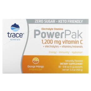 Trace Minerals ® PowerPak Orange Mango 30 Packets 0.18 oz (5 g) Each 878941006258