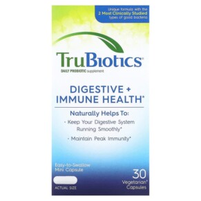 TruBiotics Digestive + Immune Health 30 Vegetarian Capsules 852870004172