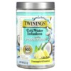 Twinings Superblends Cold Water Infusions Probiotics+ Pineapple & Coconut Caffeine Free 10 Flavored Cold Water Infusers 0.88 oz (25 g) 070177230074