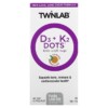 Twinlab D3 Dots + K2 All-Natural Tangerine 1000 IU (25 mcg) 60 Tablets 027434031622