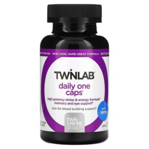 Twinlab Daily One Caps with Iron 90 Capsules 027434009058