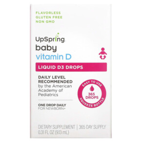 UpSpring Baby Vitamin D Liquid D3 Drops 0.31 fl oz (9.13 ml) 859188006881