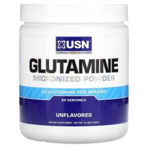 USN Glutamine Micronized Powder Unflavored 5 g 10.58 oz (300 g) 6009705666782