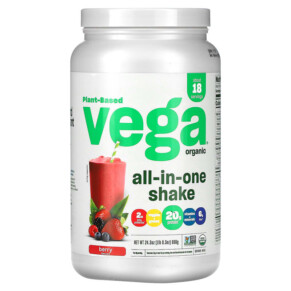 Vega Organic All-In-One Shake Berry 24.3 oz (688 g) 838766004815