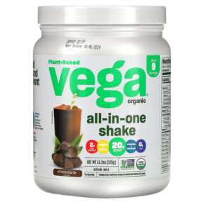 Vega Organic All-in-One Shake Chocolate 13.2 oz (375 g) 838766004884