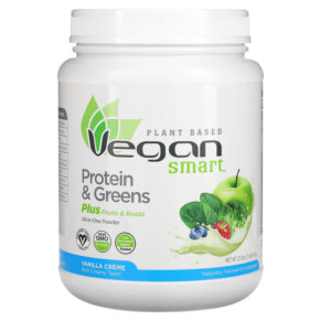 VeganSmart Protein & Greens All-In-One Powder Vanilla Creme 1.4 lbs (645 g) 079911028403