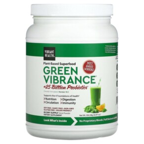 Vibrant Health Green Vibrance +25 Billion Probiotics Version 19.1 32.97 oz (934.58 g) 074306800862
