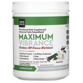 Vibrant Health Maximum Vibrance Version 6.1 Vanilla Bean 618.6 g (21.82 oz) 074306801005