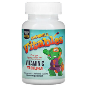 Vitables Chewable Vitamin C for Children Orange 90 Vegetarian Tablets 898220014576