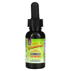 Vitables Liquid Echinacea for Children No Alcohol Orange Flavor 1 fl oz (29.6 ml) 898220014637