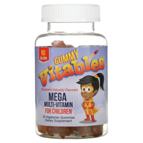 Vitables Vitables Gummy Mega Multivitamin For Children Gelatin Free Raspberry Flavor 60 Vegetarian Gummies 898220014408