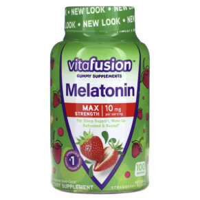 VitaFusion Max Strength Melatonin Natural Strawberry 5 mg 100 Gummies 027917271736