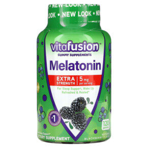VitaFusion Melatonin Extra Strength Blackberry 2.5 mg 120 Gummies 027917000275