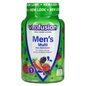 VitaFusion Men's Multi Daily Multivitamin Natural Berry 70 Gummies 027917022611