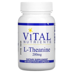 Vital Nutrients L- Theanine 200 mg 60 Vegetarian Capsules 693465263112