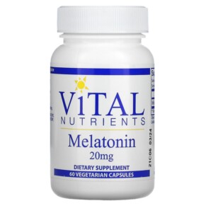 Vital Nutrients Melatonin 20 mg 60 Vegetarian Capsules 693465419113