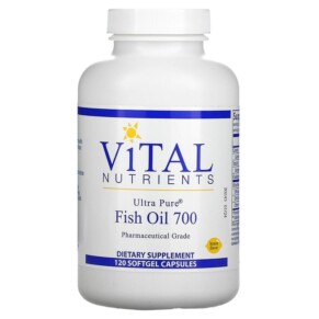 Vital Nutrients Ultra Pure Fish Oil 700 Lemon 120 Softgel Capsules 693465428115
