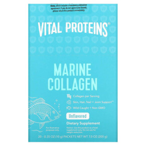Vital Proteins Marine Collagen Unflavored 20 Packets 0.35 oz (10 g) Each 850232005409