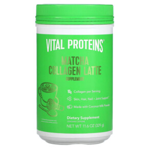 Vital Proteins Matcha Collagen Latte Unflavored 11.6 oz (329 g) 857273008031