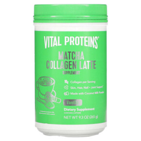 Vital Proteins Matcha Collagen Latte Vanilla 9.3 oz (265 g) 850005892236
