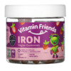 Vitamin Friends Iron Vegan Gummies Strawberry 60 Pectin Gummies 854532002977