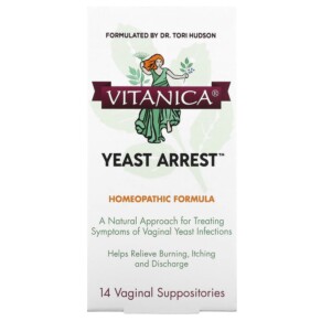 Vitanica Yeast Arrest 14 Vaginal Suppositories 708118020056