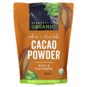 Viva Naturals Organic Cacao Powder 1 lb (454 g) 700465936752