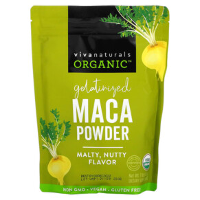 Viva Naturals Organic Gelatinized Maca Powder 1 lb (454 g) 700465936745