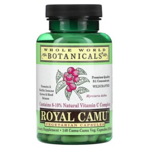 Whole World Botanicals Royal Camu 350 mg 140 Vegetarian Capsules 691195002049