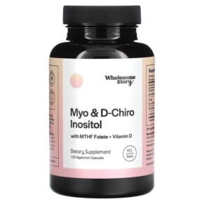 Wholesome Story Myo & D-Chiro Inositol with MTHF Folate + Vitamin D 120 Vegetarian Capsules 860003257814
