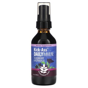 WishGarden Herbs Kick-Ass Daily Immune Elderberry & Astragalus 2 fl oz (59 ml) 656490381725