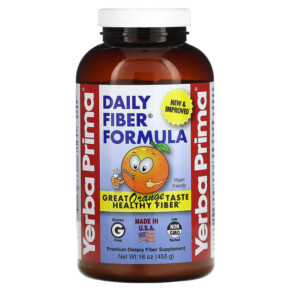Yerba Prima Daily Fiber Formula Orange 16 oz (453 g) 046352001982