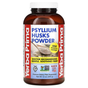 Yerba Prima Psyllium Husks Powder 12 oz (340 g) 046352001043