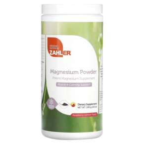 Zahler Magnesium Powder Raspberry-Lemon 8.5 oz (240 g) 848998082505