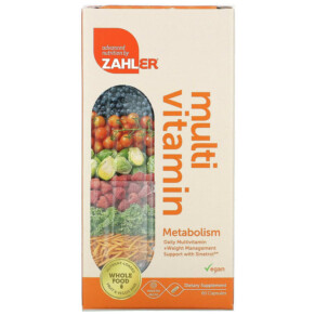 Zahler Metabolism Daily Multivitamin + Weight Management Support with Sinetrol 60 Capsules 848998082321