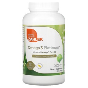 Zahler Omega 3 Platinum Advanced Omega 3 Fish Oil 1.000 mg 180 Softgels 848998080600