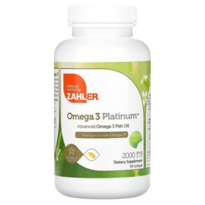 Zahler Omega 3 Platinum Advanced Omega 3 Fish Oil 1.000 mg 90 Softgels 848998080594