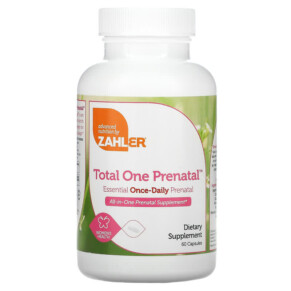 Zahler Total One Prenatal Essential Once-Daily Prenatal 60 Capsules 848998081461