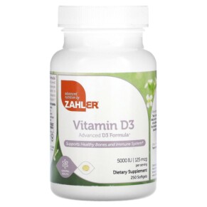 Zahler Vitamin D3 Advanced D3 Formula 125 mcg (5.000 IU) 250 Softgels 848998000431