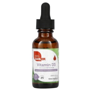 Zahler Vitamin D3 Advanced D3 Formula 25 mcg (1.000 IU) 1 fl oz (30 ml) 848998081485