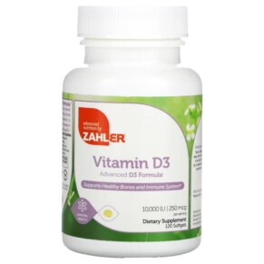 Zahler Vitamin D3 Advanced D3 Formula 250 mcg (10.000 IU) 120 Softgels 848998000448