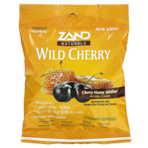 Zand Naturals Wild Cherry Cherry Honey Soother 15 Throat Lozenges 041954189267