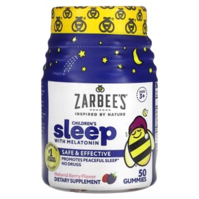 Zarbee's Children's Sleep with Melatonin Ages 3+ Natural Berry 50 Gummies 858438005438