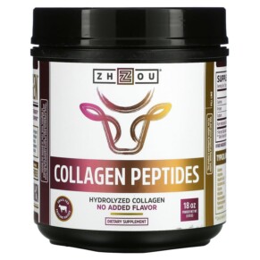 Zhou Nutrition Collagen Peptides Hydrolyzed Collagen No Added Flavor 18 oz (510 g) 859805006058